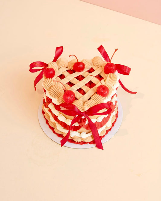 Cherry Lattice Cake