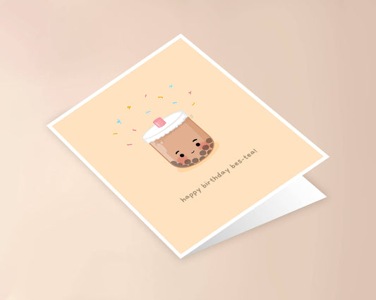 Happy Birthday Bes-tea Birthday Card: Single Card