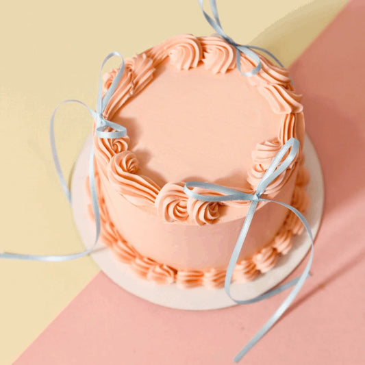 Peach Ribbon Cake