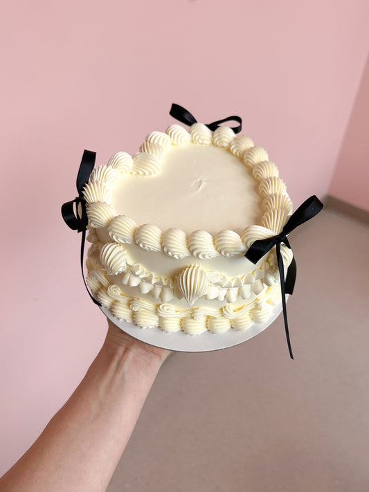 Heart Ribbon Cake