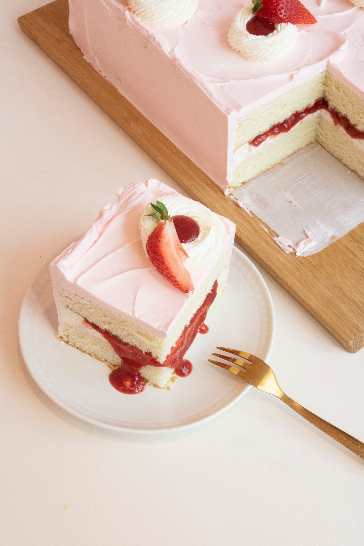 Strawberries and Cream Party Slab