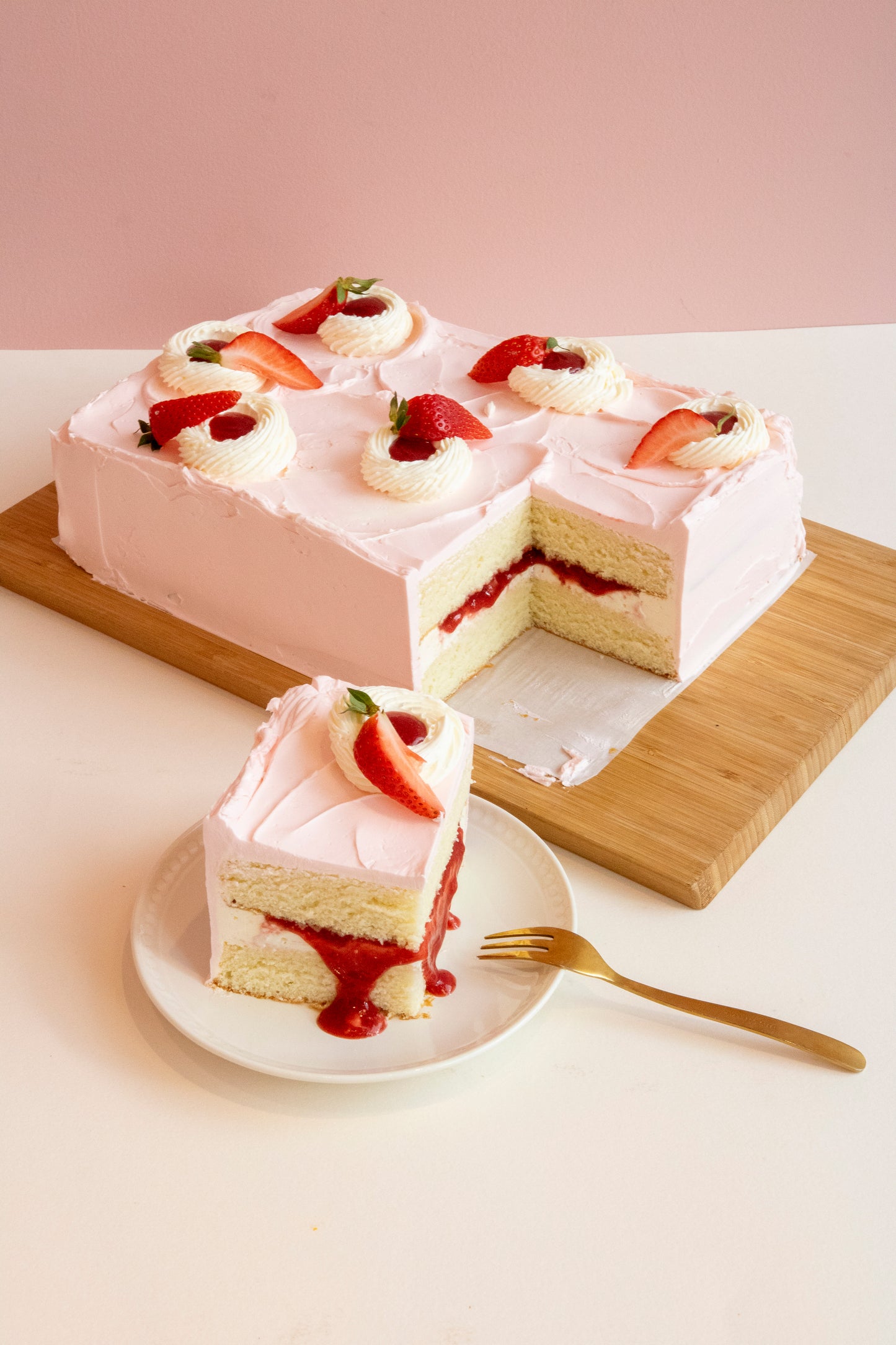 Strawberries and Cream Party Slab