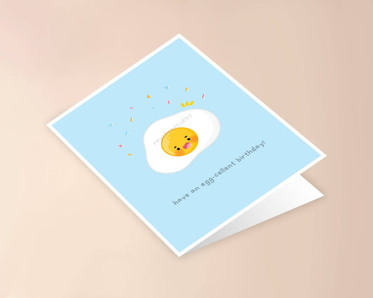 Have an Egg-cellent Birthday! Birthday Card: Single Card