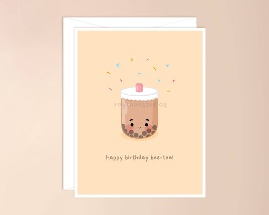 Happy Birthday Bes-tea Birthday Card: Single Card