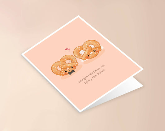 Congratulations on Tying the Knot Wedding Card: Single Card
