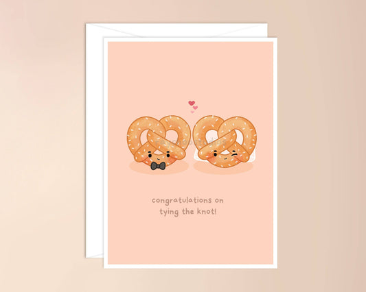 Congratulations on Tying the Knot Wedding Card: Single Card