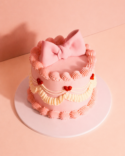 Blush Bow Cake