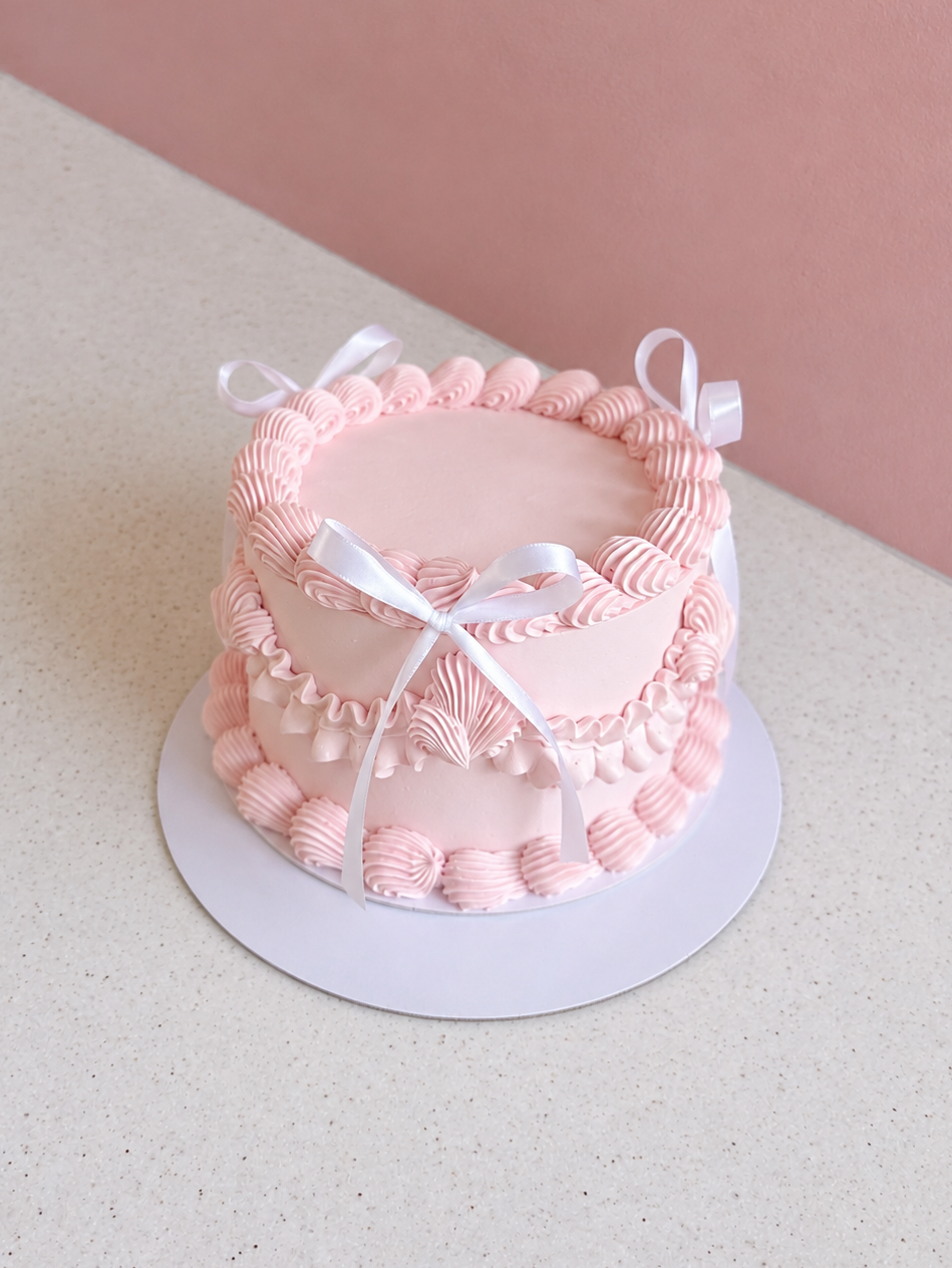 Vintage Ribbon Cake