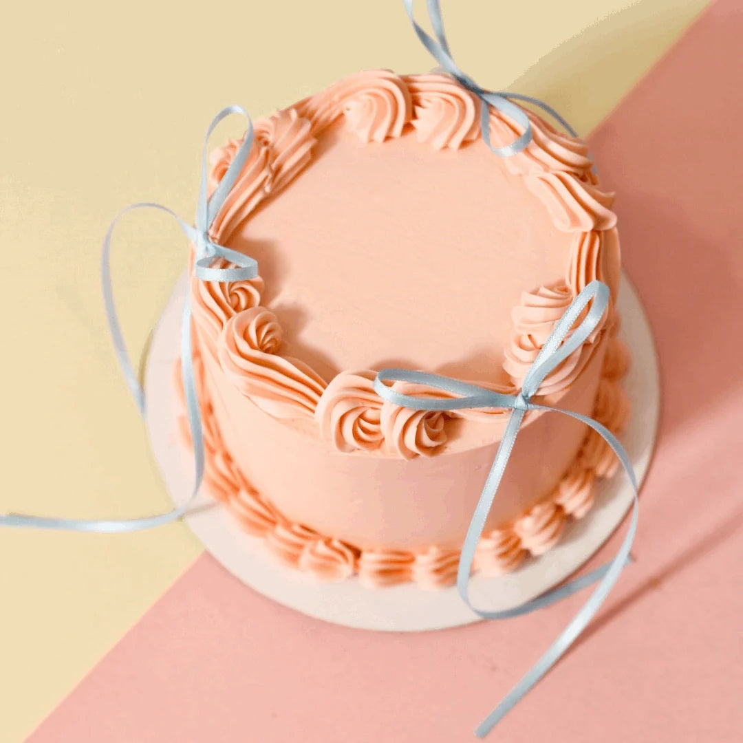 Peach Ribbon Cake