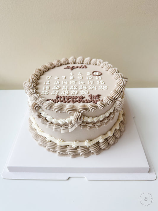 Vintage Calendar Cake