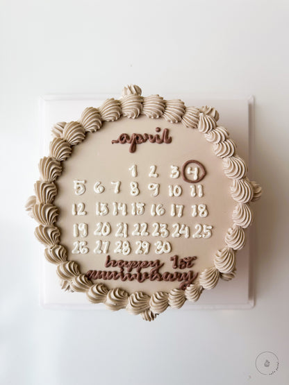 Vintage Calendar Cake