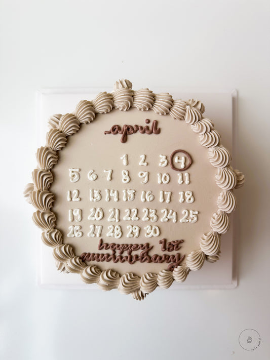 Vintage Calendar Cake