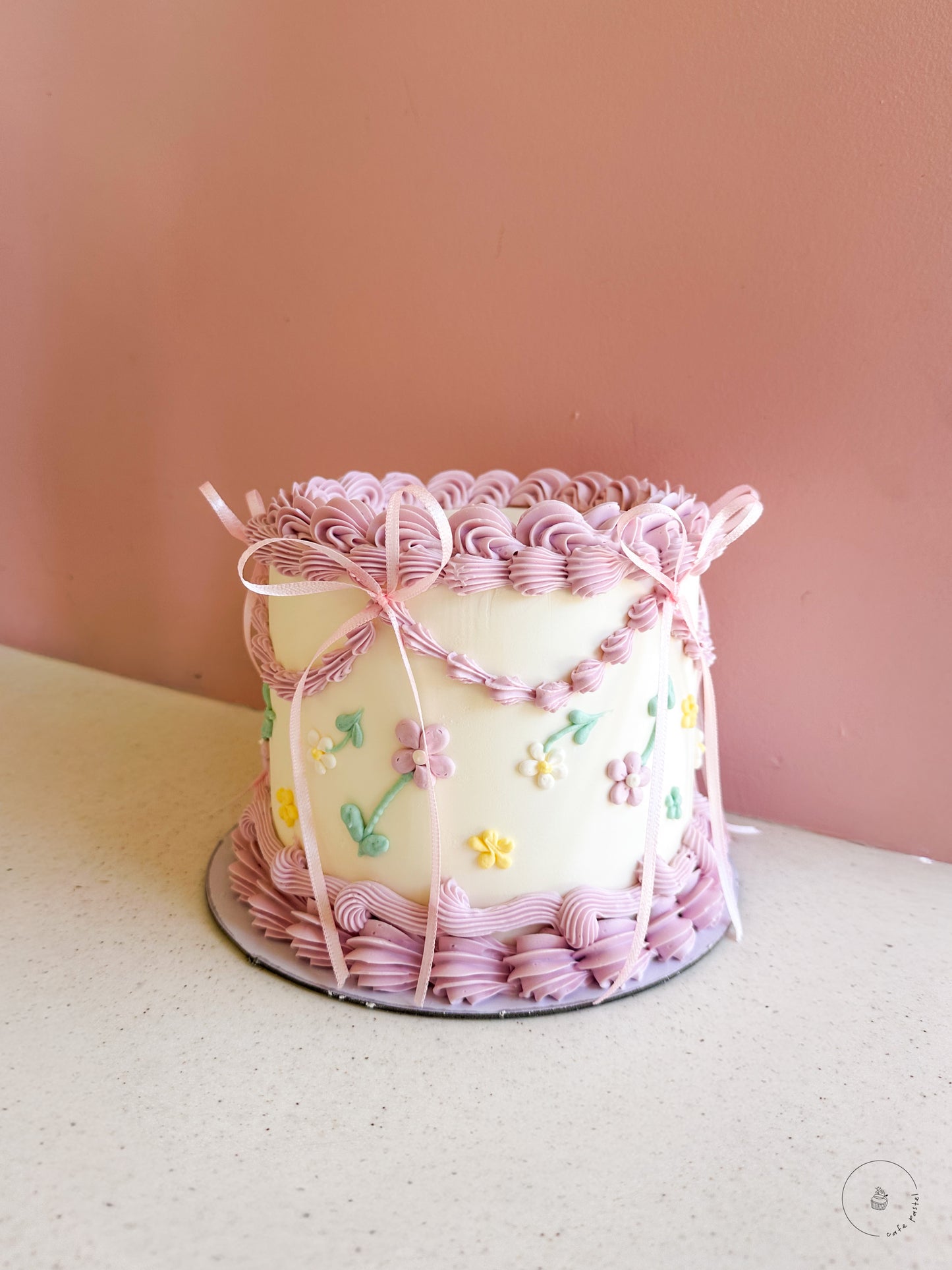 Floral Ribbon Cake