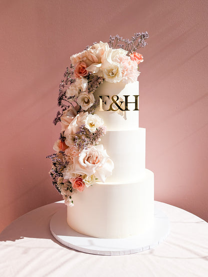 Cascading Floral Cake