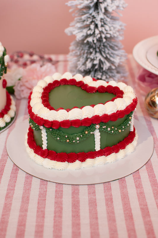 The Holiday Heart Cake