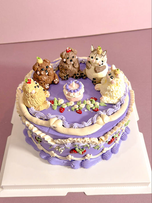 Whiskers and Whimsy Cake
