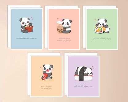 You're Shrimply the Beary Best Greeting Card: Single Greeting Card
