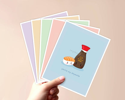 You Make My Heart Go Bi-bim-bap Greeting Card: Single Greeting Card
